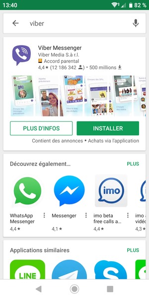 Sélectionnez l'appli