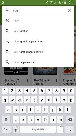 Saisissez le nom de l'appli et sélectionnez Rechercher