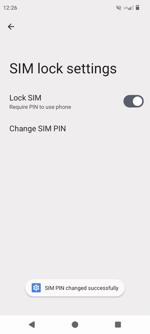 Your SIM PIN has been changed