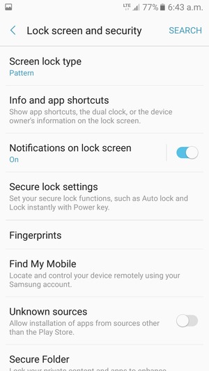 Your phone is now secure with a screen lock