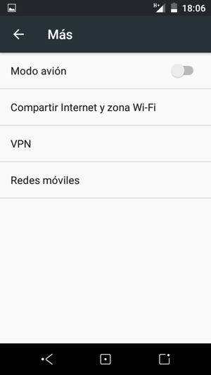Seleccione Redes móviles