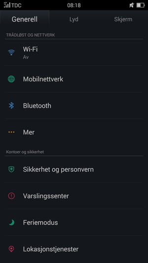 Velg Wi-Fi