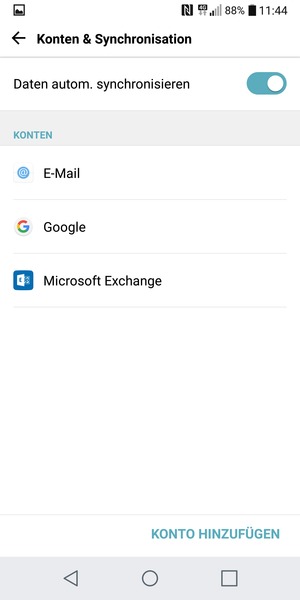Wählen Sie Google