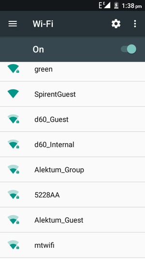 Select the wireless network you want to connect to