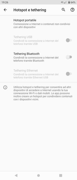 Seleziona Hotspot portatile