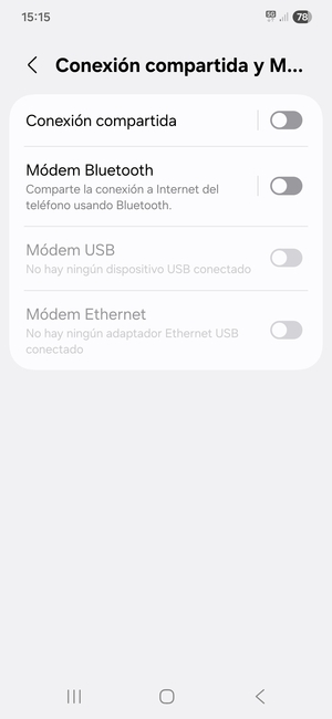 Seleccione Conexión compartida
