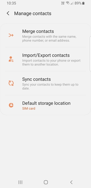 Select Import/Export contacts