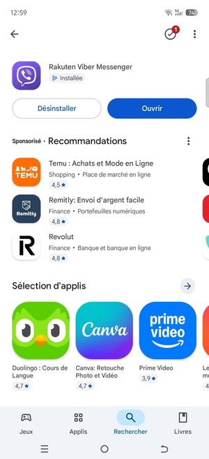 Sélectionnez Ouvrir