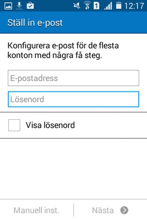 Ange din e-postadress och lösenord. Välj Nästa