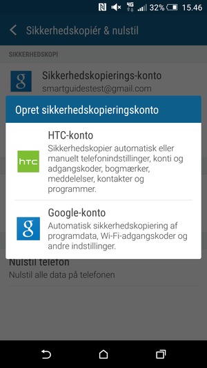 Vælg Google-konto