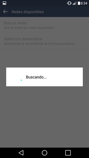Espere a que la búsqueda termine