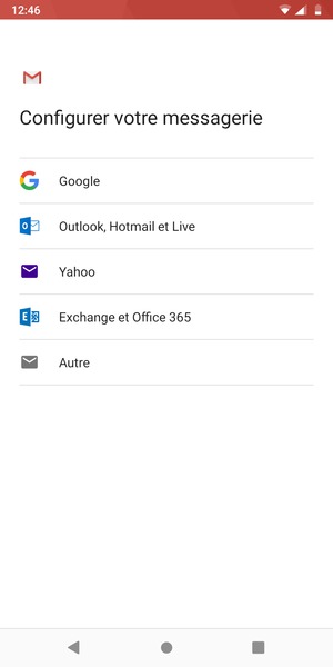 Sélectionnez Google