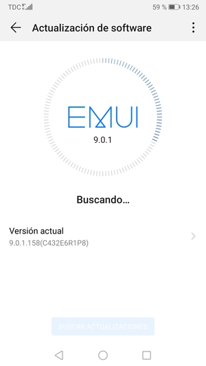 Espere a que la búsqueda termine