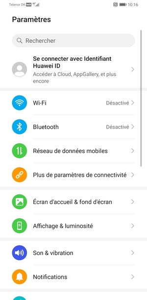 Sélectionnez Wi-Fi