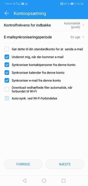 Vælg NÆSTE