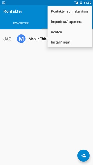 Välj Importera/exportera