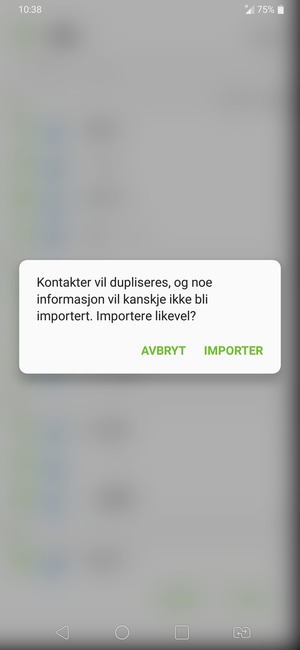 Velg IMPORTER