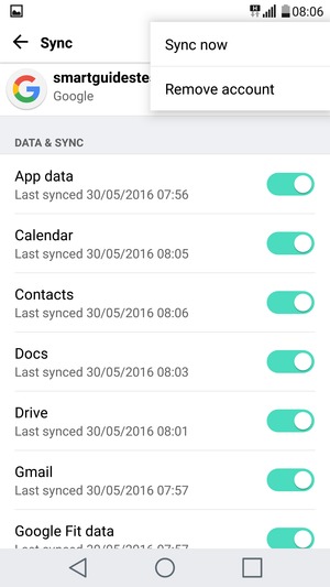 Select Sync now