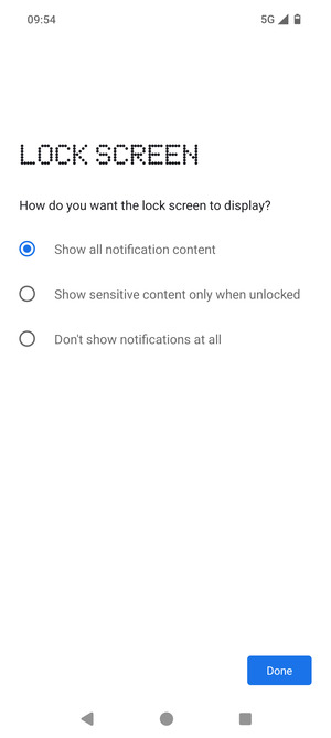 Select your preferred option and select Done