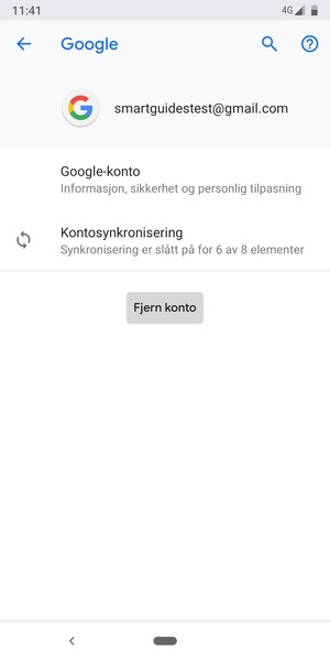 Velg Kontosynkronisering
