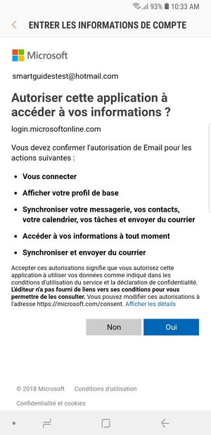 Sélectionnez Oui