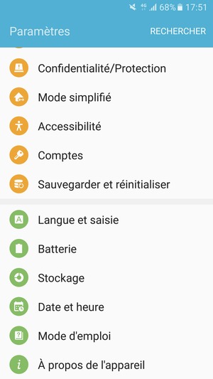 Faites défiler et sélectionnez Batterie