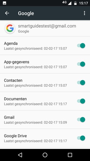 Zorg ervoor dat Contacten geselecteerd is