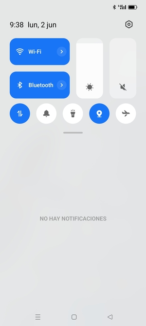 Deslice hacia abajo el menú superior de nuevo