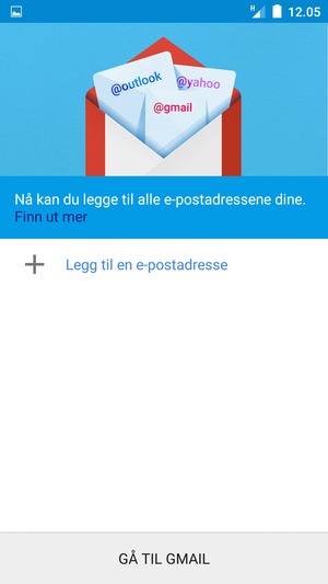 Velg Legg til en e-postadresse