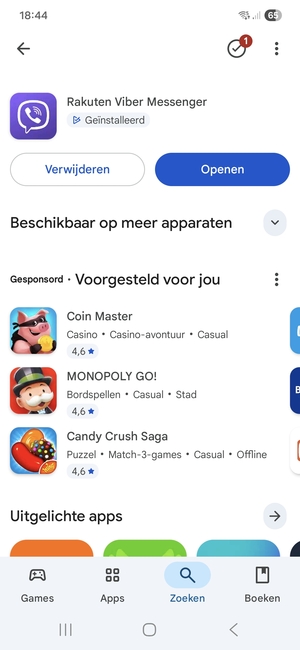 Selecteer Openen