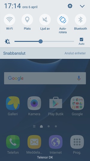 Svep rullgardinsmenyn åt vänster