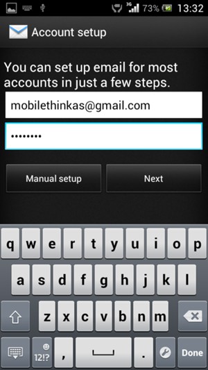 Enter your Email address and Password. Select Next