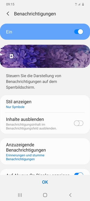 Wählen Sie Ihre bevorzugten Optionen und wählen Sie OK