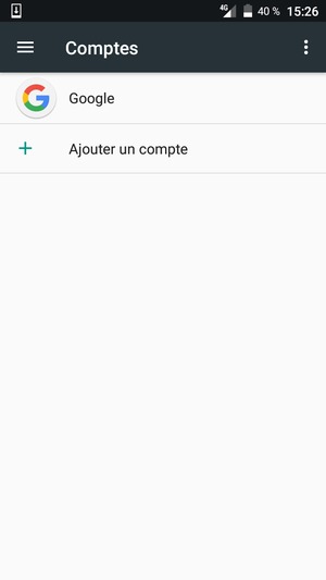Sélectionnez Google