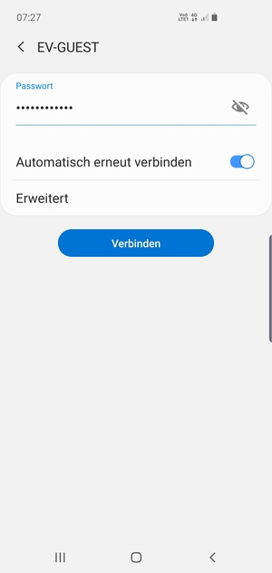 Geben Sie das WLAN-Passwort ein und wählen Sie Verbinden