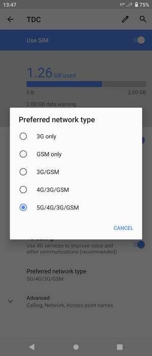 Select your preferred option