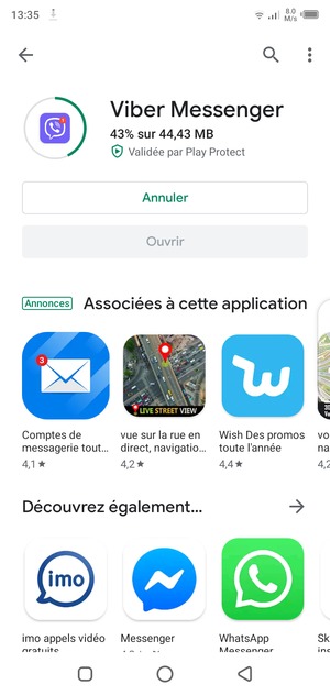 Veuillez attendre la fin de la procédure d'installation
