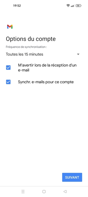 Sélectionnez SUIVANT