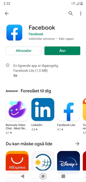 Vælg Åbn