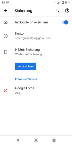 Wählen Sie Konto