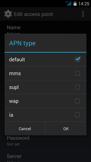 Check the default checkbox and select OK