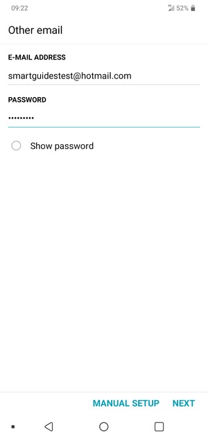 Enter your Email address and Password. Select NEXT