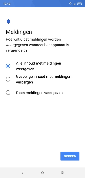 Selecteer uw voorkeursoptie en selecteer GEREED