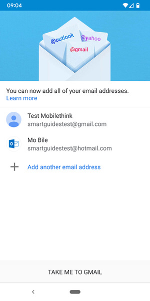 Select TAKE ME TO GMAIL