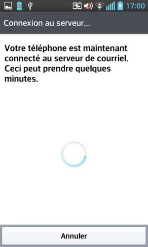 Veuillez attendre la fin de la procédure
