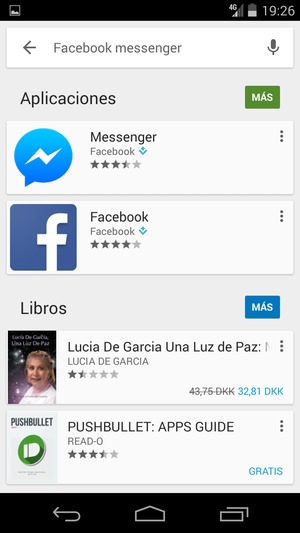 Seleccione la aplicación