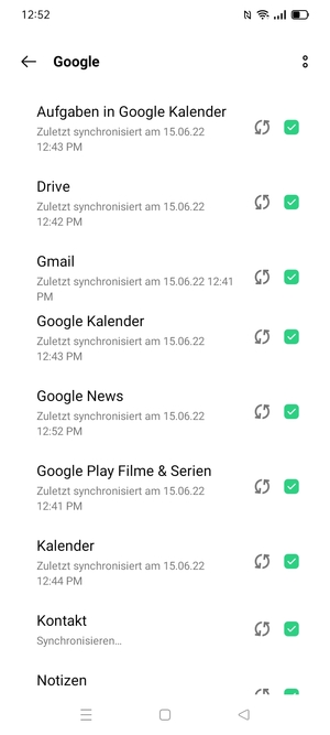 Ihre Daten werden synchronisiert