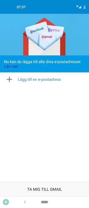 Välj Lägg till en e-postadress