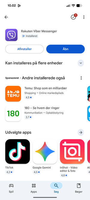 Vælg Åbn