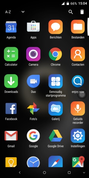 Scroll naar en selecteer Instellingen